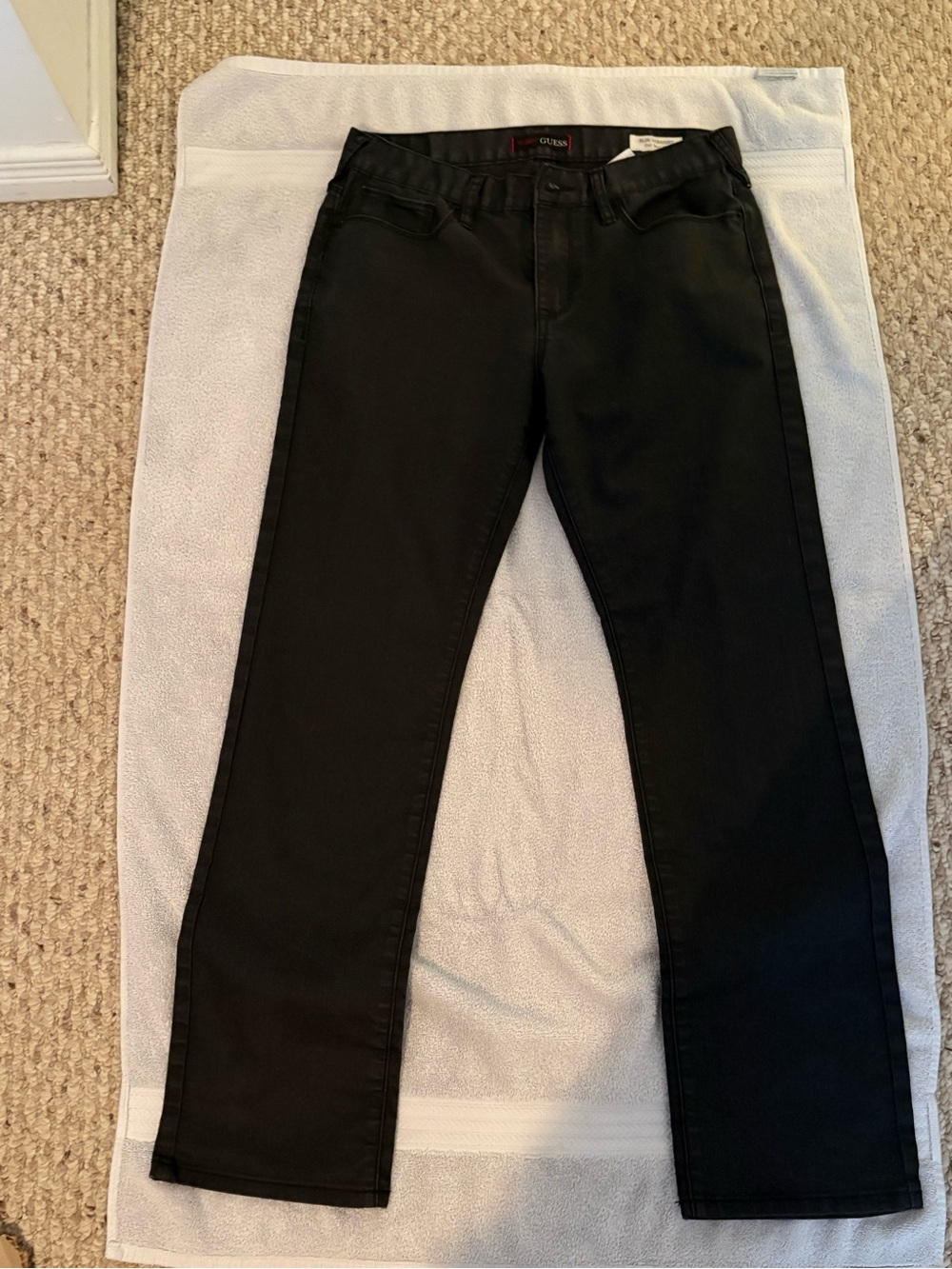 Guess Black Denim Jeans - Slim Straight Del Mar fit